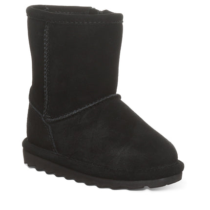 Bearpaw Toddler Elle Zipper Boot - Black - front view
