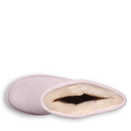 Bearpaw Women's Elle Short Boot in Pale Pink - top view