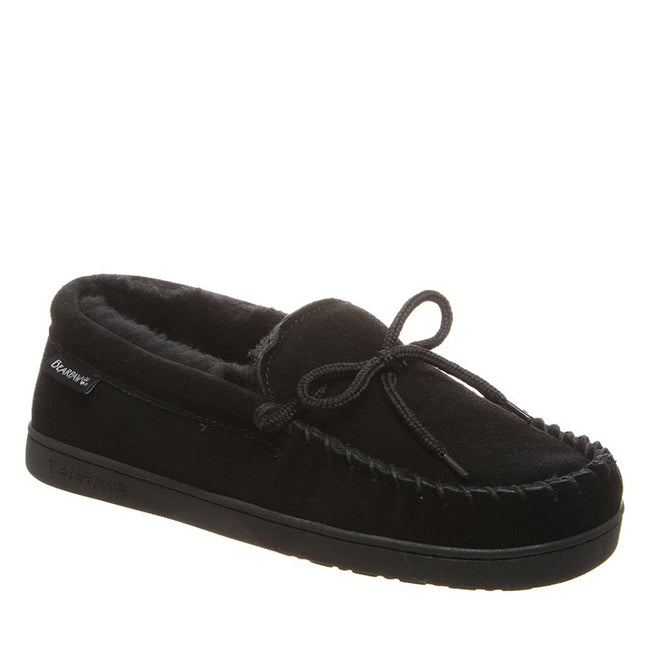 Bearpaw Men's Moc II Wide Slipper in Black - front view