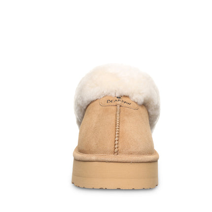 Bearpaw Women's Retro Loki Slipper - Iced Coffee Solid - detail close-up
