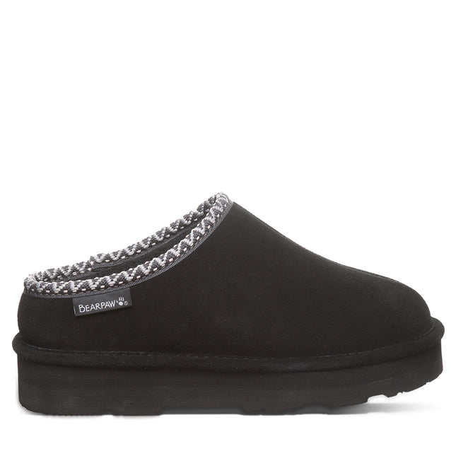 Bearpaw Women's Martis Clog - Black/Black - angle view