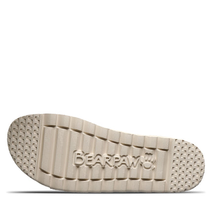 Bearpaw Women's Orion Faux Leather Sandal in Natural - back view