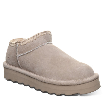 Bearpaw Women's Lyanna Platform Lo Boot in Mushroom - front view