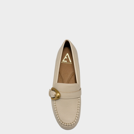 Overhead view of the Dinetta stone loafer revealing the cushioned Ortholite¬Æ foam insole for premium underfoot comfort.