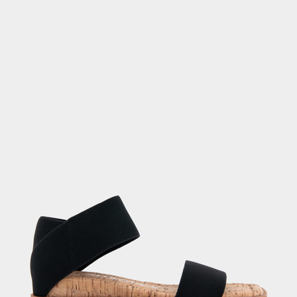 Tissu élastique combiné noir Bente