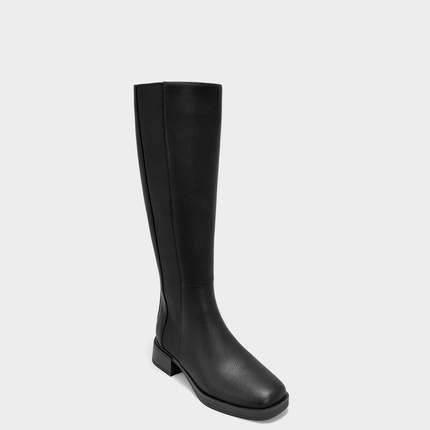 Aerosoles Dandy black faux grain calf women's shoe, angled product view