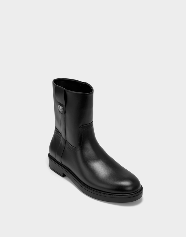 Aerosoles Patti black faux silk calf women's shoe, angled product view