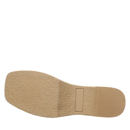 Outsole of Bearpaw Colette sandal black featuring durable TPR sole with textured grip for stability